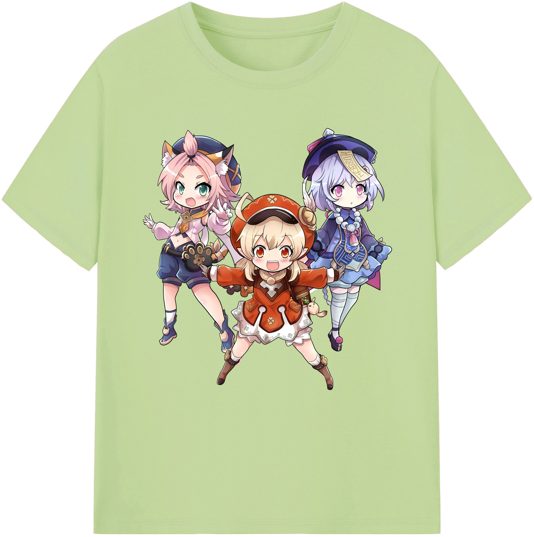 げんし神 七七 なな  genshin Nana 綿100％半袖Tシャツ（フロントプリント）